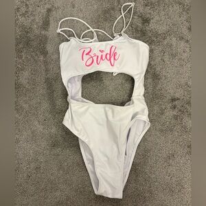 Bride one piece swimsuit in size small